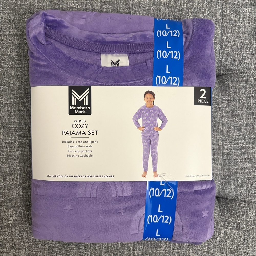 Member's Mark Kids Pajama Set - Lavender